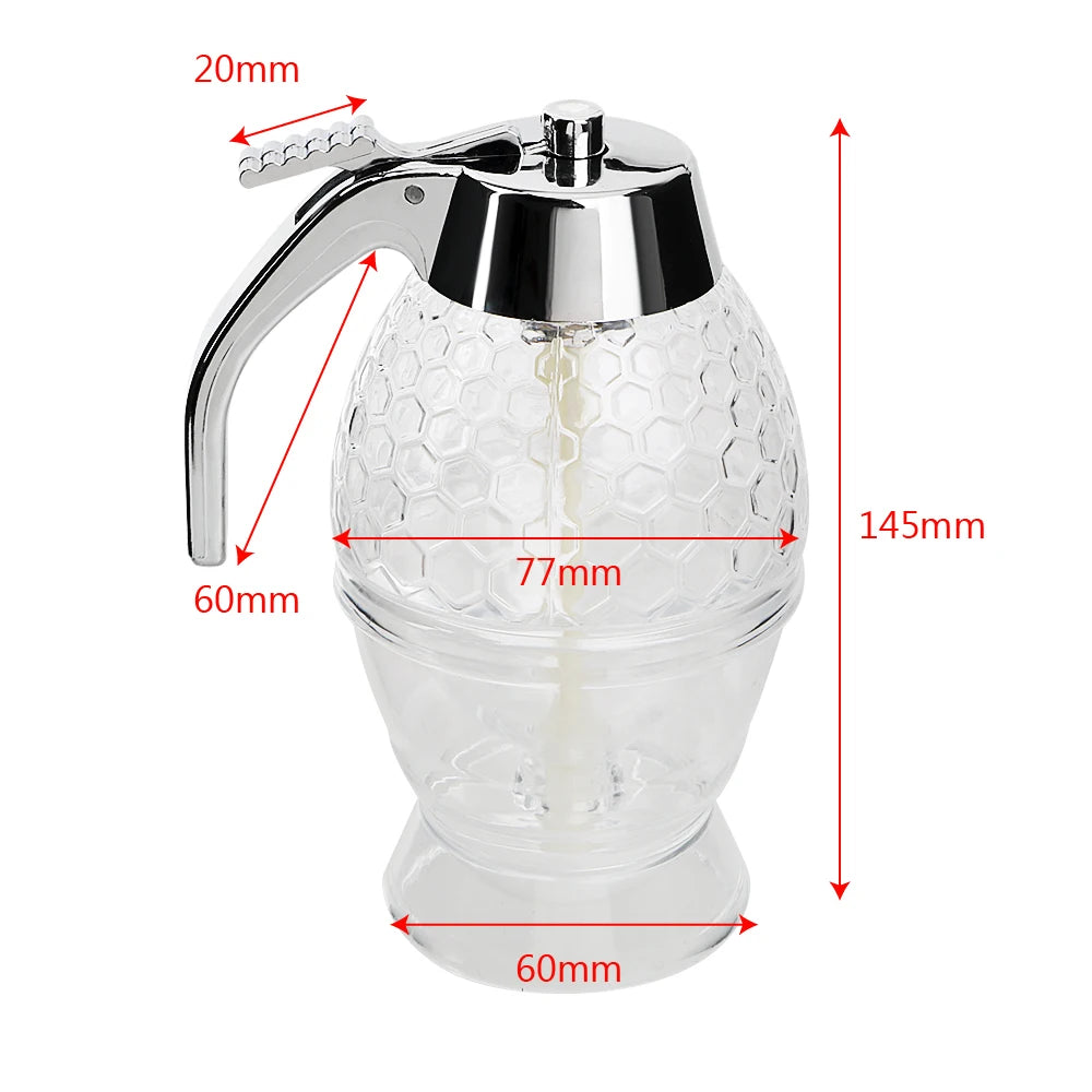 Storage Pot Stand Holder Bee Drip Dispenser Kettle Honey Jar Container Juice Syrup Cup Kitchen Accessories Squeeze Bottle