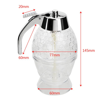 Storage Pot Stand Holder Bee Drip Dispenser Kettle Honey Jar Container Juice Syrup Cup Kitchen Accessories Squeeze Bottle
