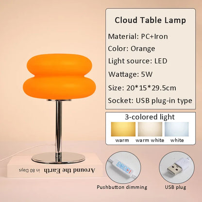 Macaron LED Table Lamp Trichromatic Dimming Living Room Atmosphere Lamps Eye Protection Night Light Girl Bedroom Bedside Decor