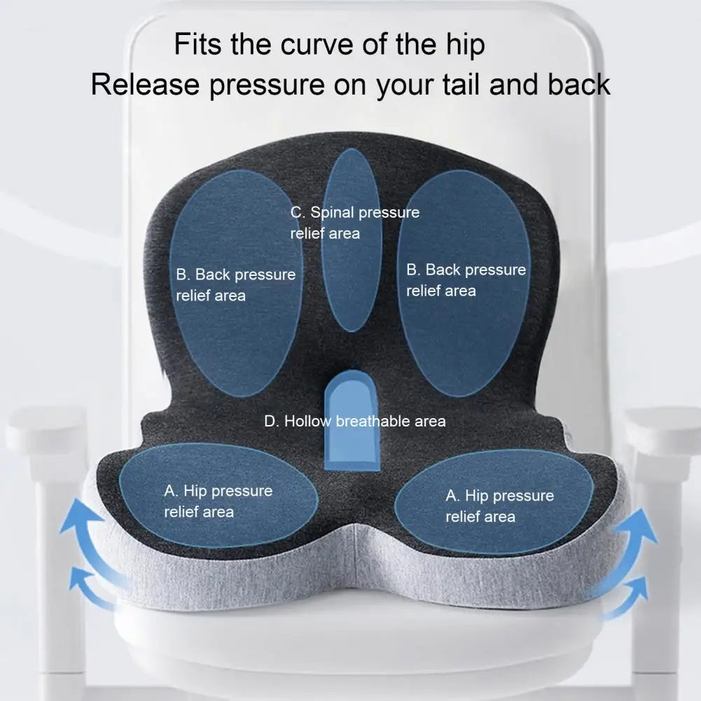 L-Shaped Seat Cushion Ergonomic Memory Foam Seat Cushion with Lumbar Support for Tailbone Pain Relief L-Shaped Back for Office