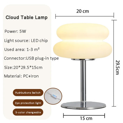 Macaron LED Table Lamp Trichromatic Dimming Living Room Atmosphere Lamps Eye Protection Night Light Girl Bedroom Bedside Decor